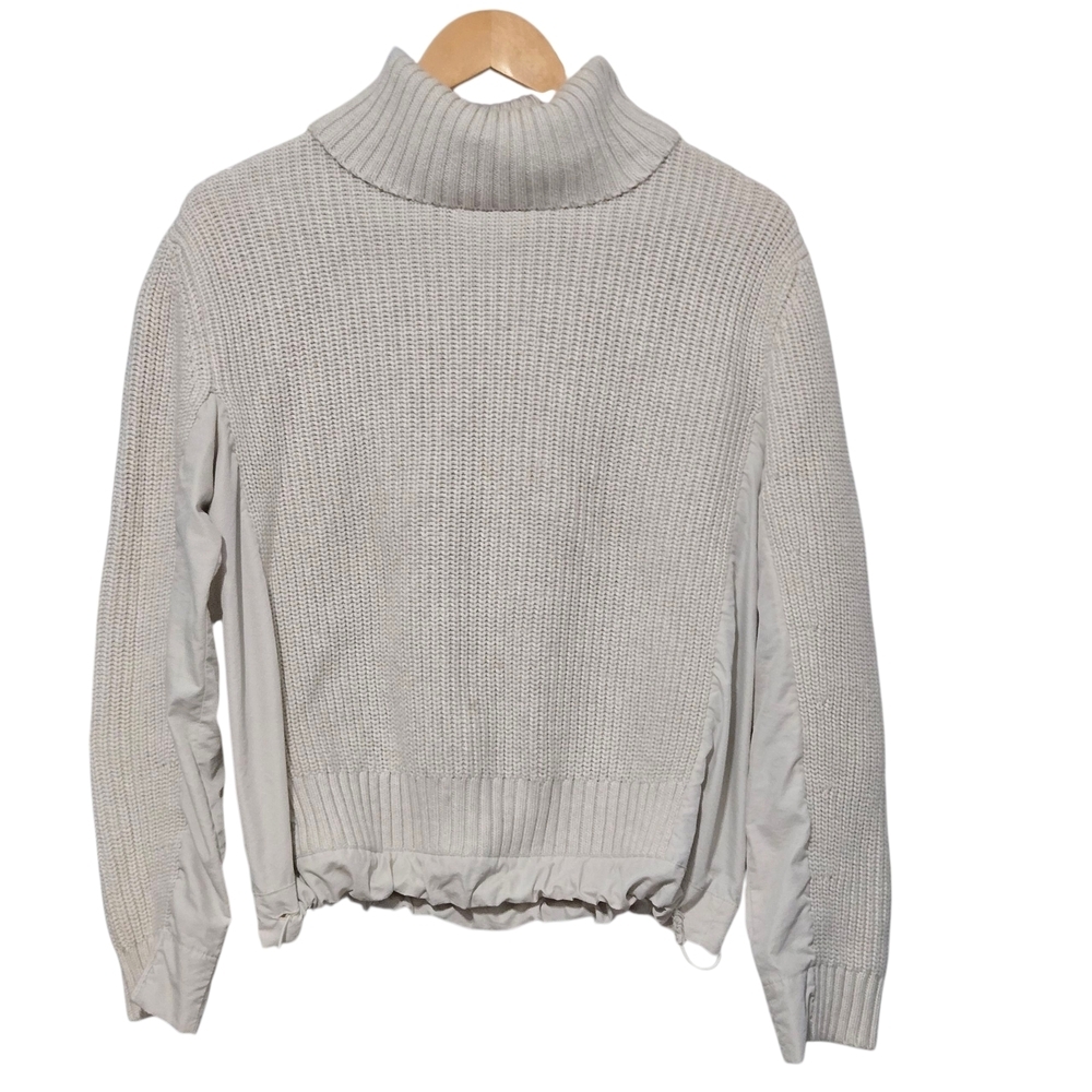 Oui Cozy Cream Turtleneck Kintted  Sweater Womens US 6
